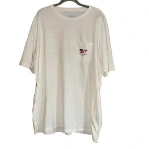 Vineyard Vines Door County American Flag Short Sleeve Shirt Size XXL